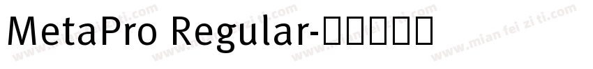 MetaPro Regular字体转换